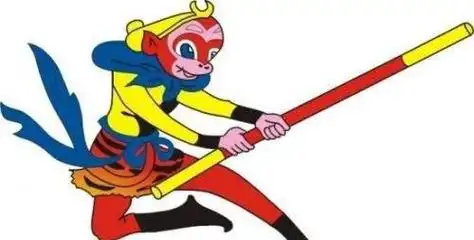 孙悟空拿金箍棒的简笔画