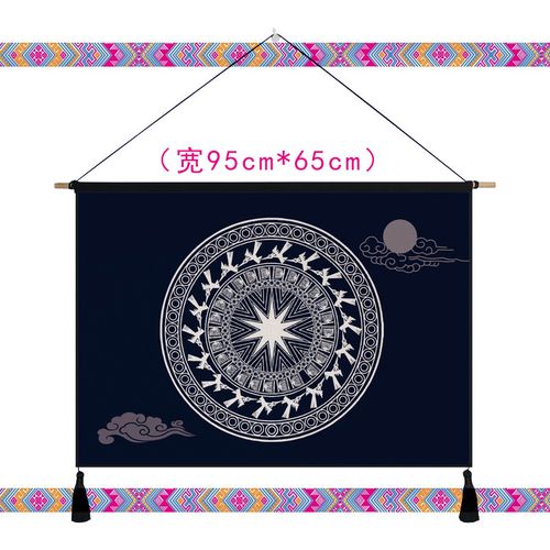 广西壮族特色馆壮锦飞鸟铜鼓图案办公室商务民族装饰画挂件礼品