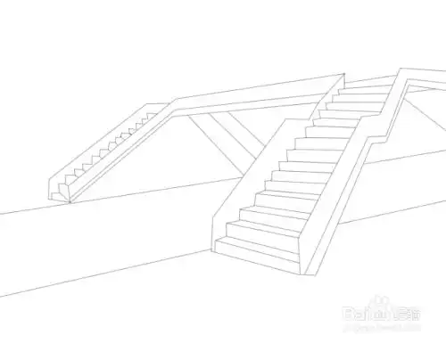 人行天桥简笔画如何画