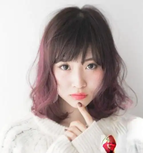 【图】性感酒红色葡萄红色染发 成熟大女人染发流行色_时尚发型_发藏