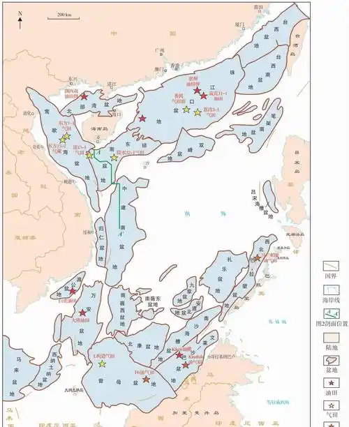 南海油气田分布因此,1984年,文莱刚一独立,就依照签署的《联合国海洋