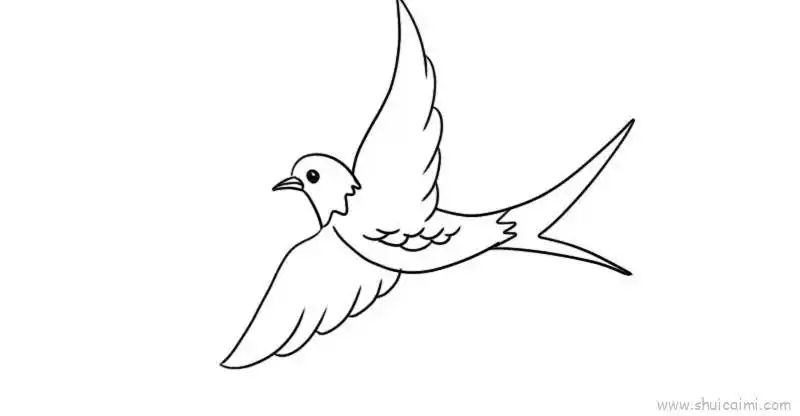 小燕子儿童画怎么画 小燕子简笔画图片