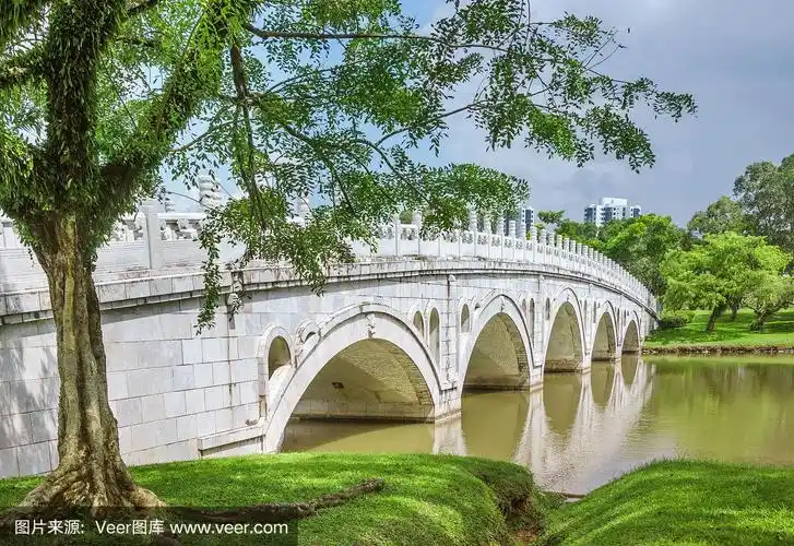 新加坡的中式园林桥