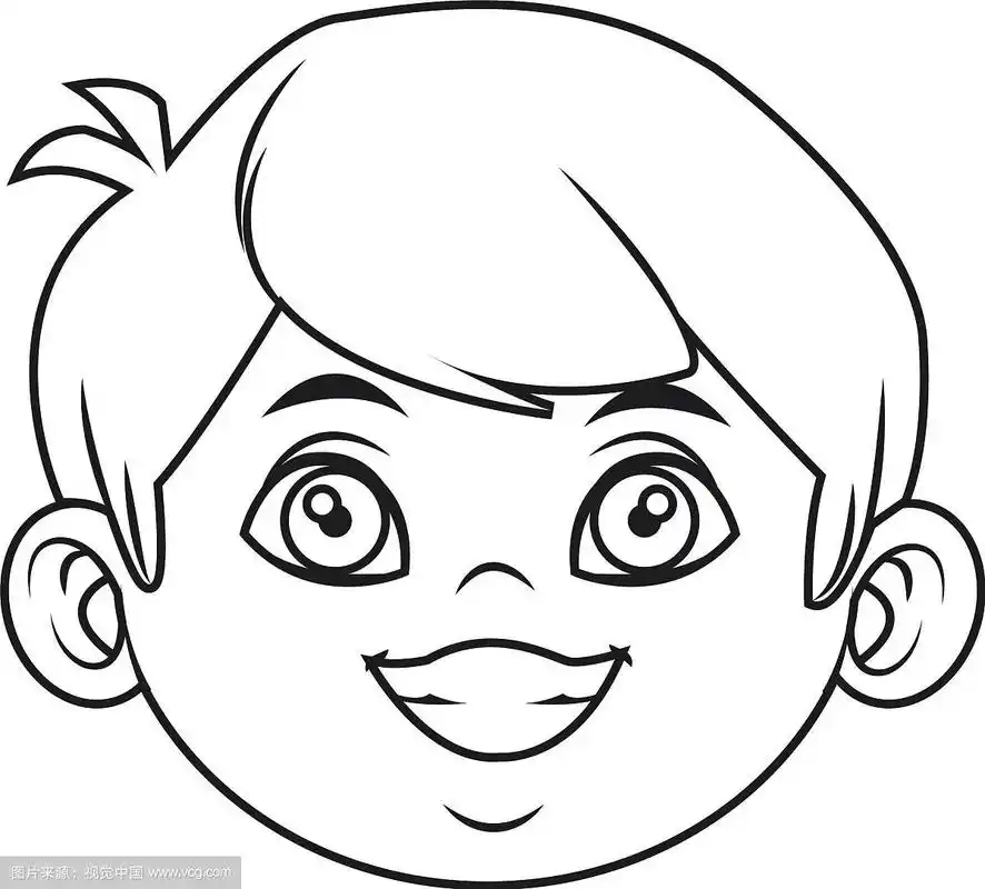 漂亮的小脸男孩可爱的孩子微笑