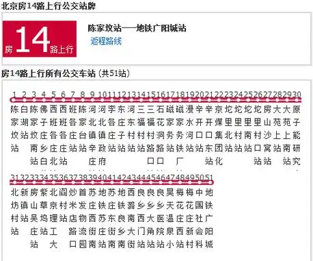 p>北京公交房14路是一条北京市房山区的公交线路,由陈家坟开往河北