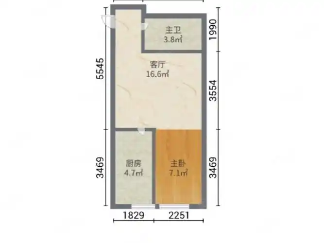 房源描述正规户型,整套出租,1室1厅1卫,南朝向,普通装修,普通住宅