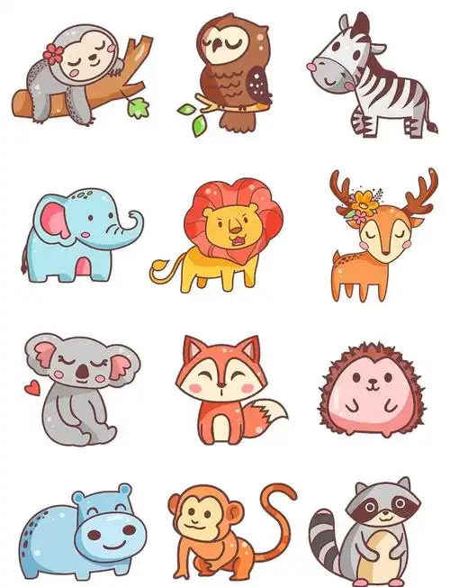 🐯🐰🐶卡通动物插画免抠素材大放送!