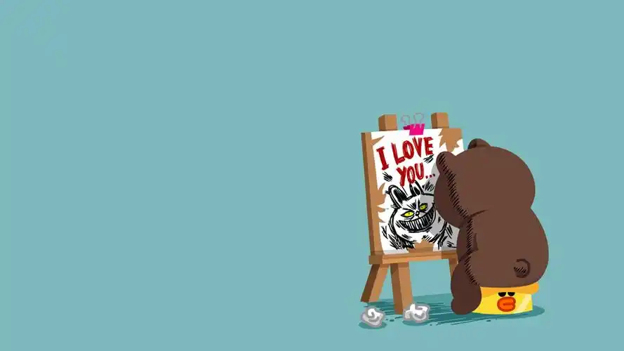 布朗熊可妮兔小黄鸡卡通壁纸