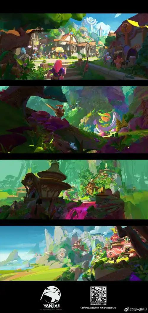 发一波童鞋们的概念图加油#场景原画##场景设计##雁甲原画场景培训