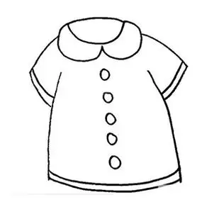 衣服怎么画 儿童学画衣服简笔画步骤教程,简笔画图片