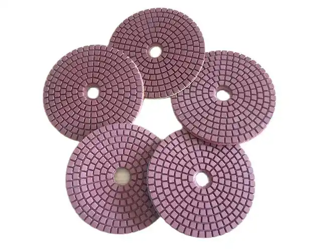 100mm红色金刚石水磨片花岗岩石材混凝土大理石抛光片