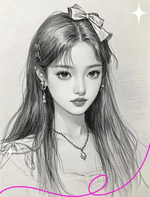 铅笔素描女性头像教程