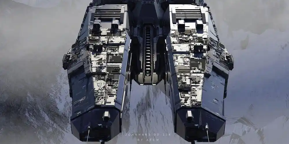 【afcm】科幻战舰/飞船 dd-134 隐形驱逐舰|三维|机械/交通|afcm