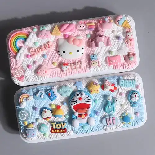 奶油胶文具盒diy铅笔盒材料全套手工自制学生男女孩儿童节日礼物