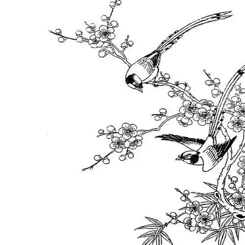 山水花鸟简笔画一年级