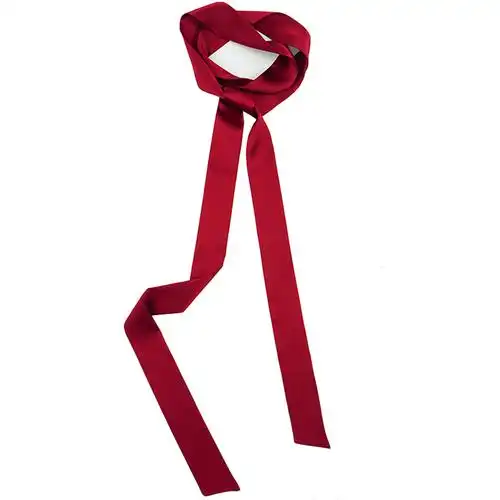 柔滑纯色双面真丝长丝带男女丝巾桑蚕丝围巾飘带领巾职业欧美风