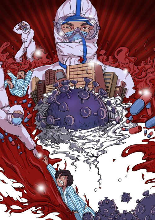 抗击疫情|插画|创作习作|小potato - 原创作品 - 站酷 (zcool)