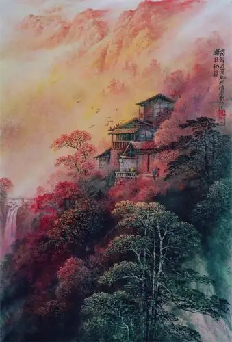 曙日初升 作者名称  俞祖德 作品尺寸  不详 作品质地  国画 作品