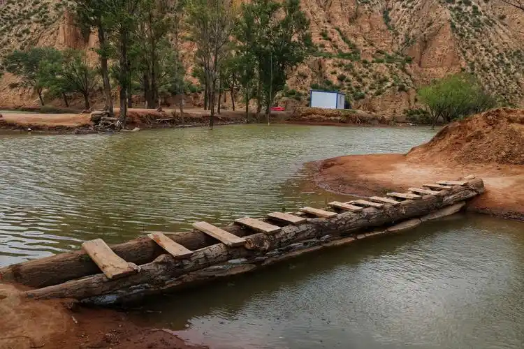 大峡谷下的独木桥