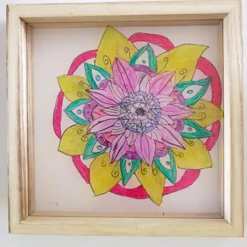 创意玻璃画——曼陀罗花