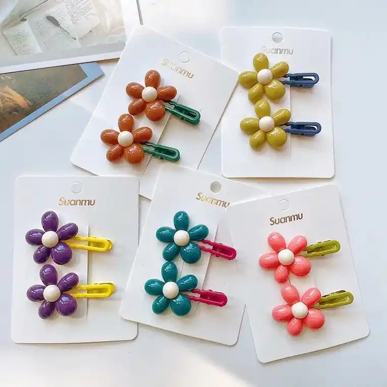 精致儿童小花朵发夹来一波～#上热门 #小女孩头饰发饰推荐 # - 抖音