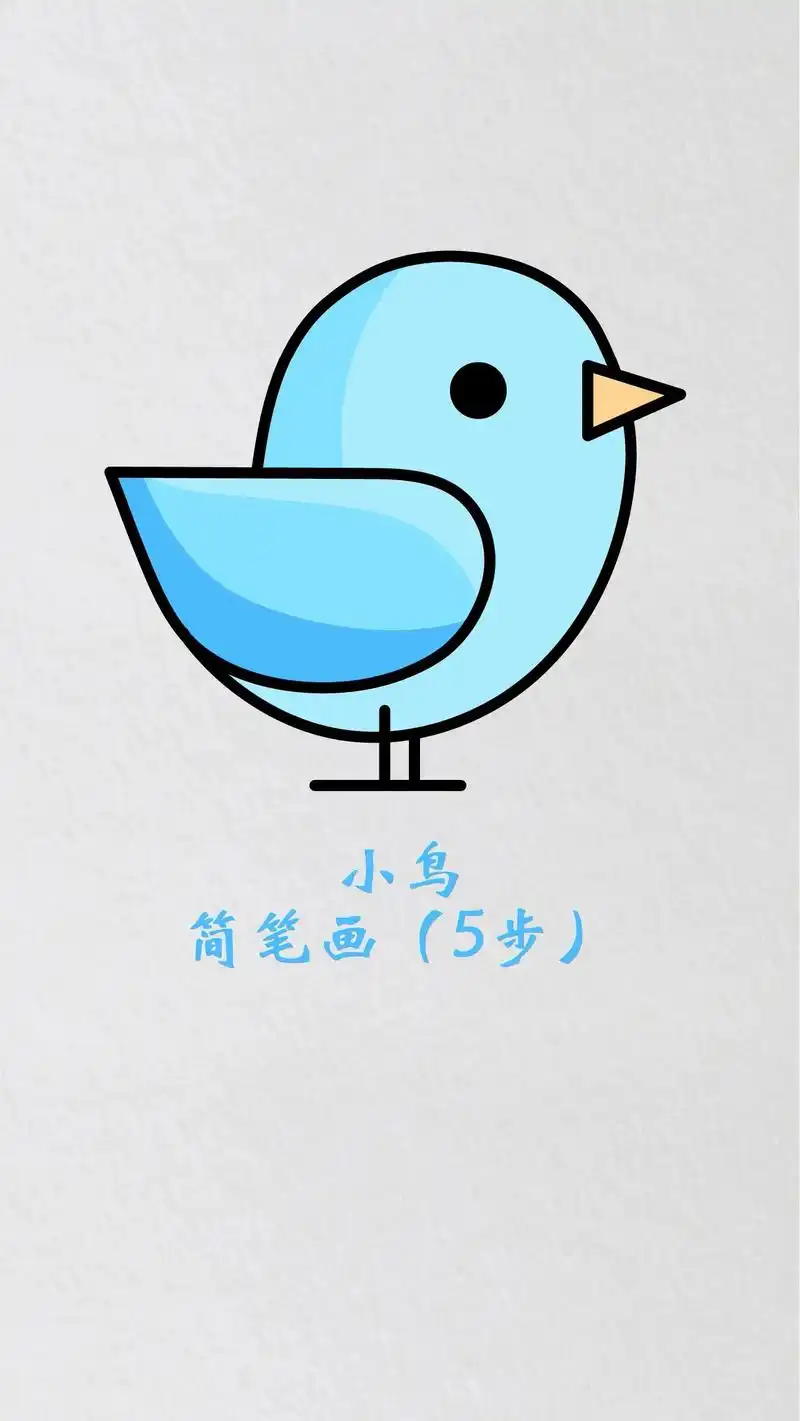 鸟简笔画卡通小鸟儿童画幼儿绘画启蒙