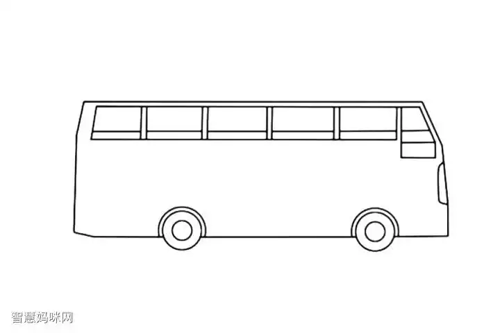 幼儿版简笔画教程 简单五步画公交车-图3