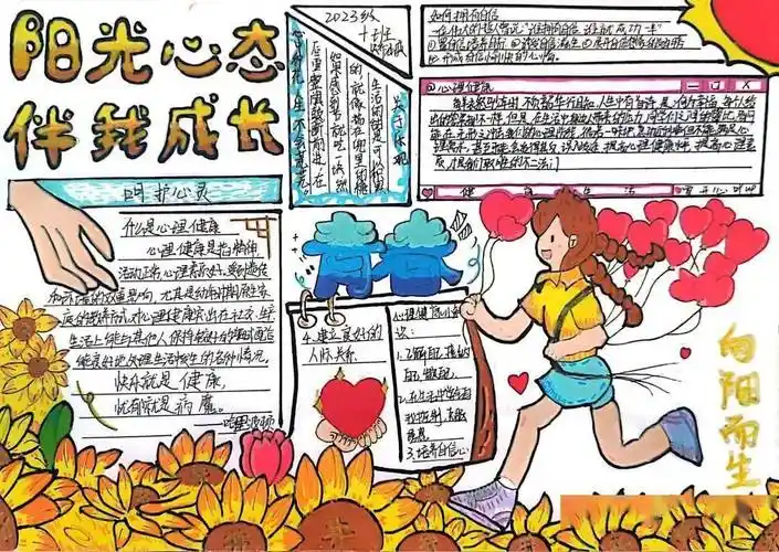 刘璇通过本次心理手抄报比赛,同学们不仅提高了自己的心理健康意识,还