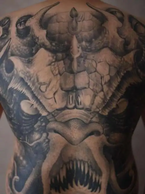 满背龙威恢复半年以后