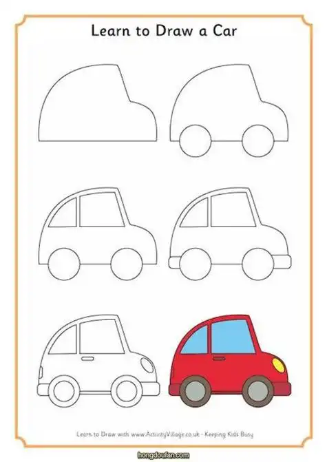 汽车的简笔画加步骤