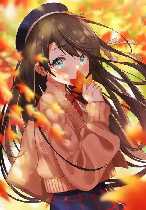 秋|古木绮平的秋天美景插画图片