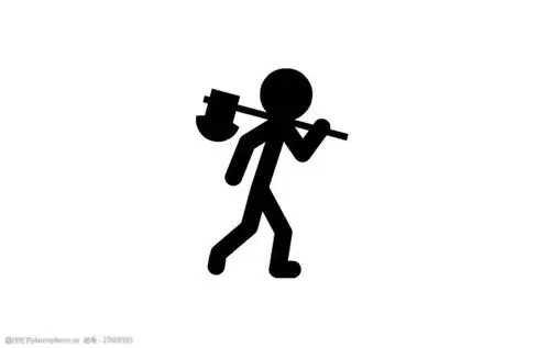 拿斧头走路的小人flash动画