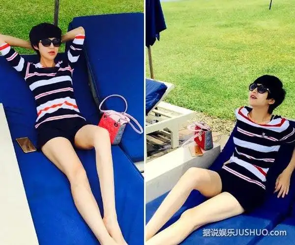 网友们被鲍蕾的长腿美呆,纷纷惊叹:"这腿有两米长吧……"也有粉丝来