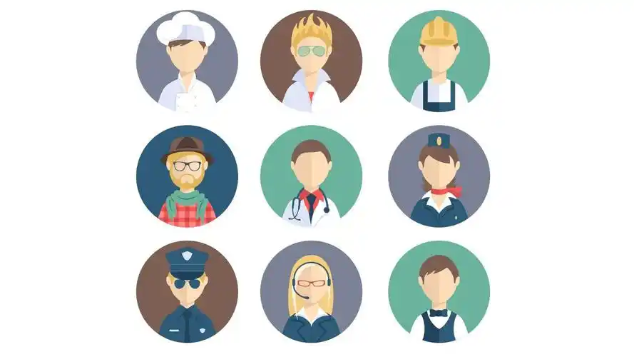 ppt图标素材4.精美扁平化q版卡通人物ppt素材(25页)