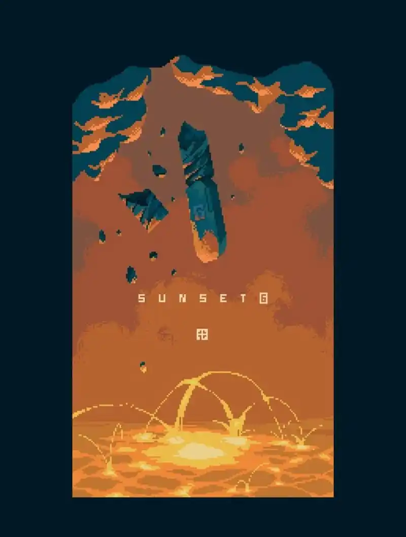 像素画「落日6号」        原创作品92商用&转载