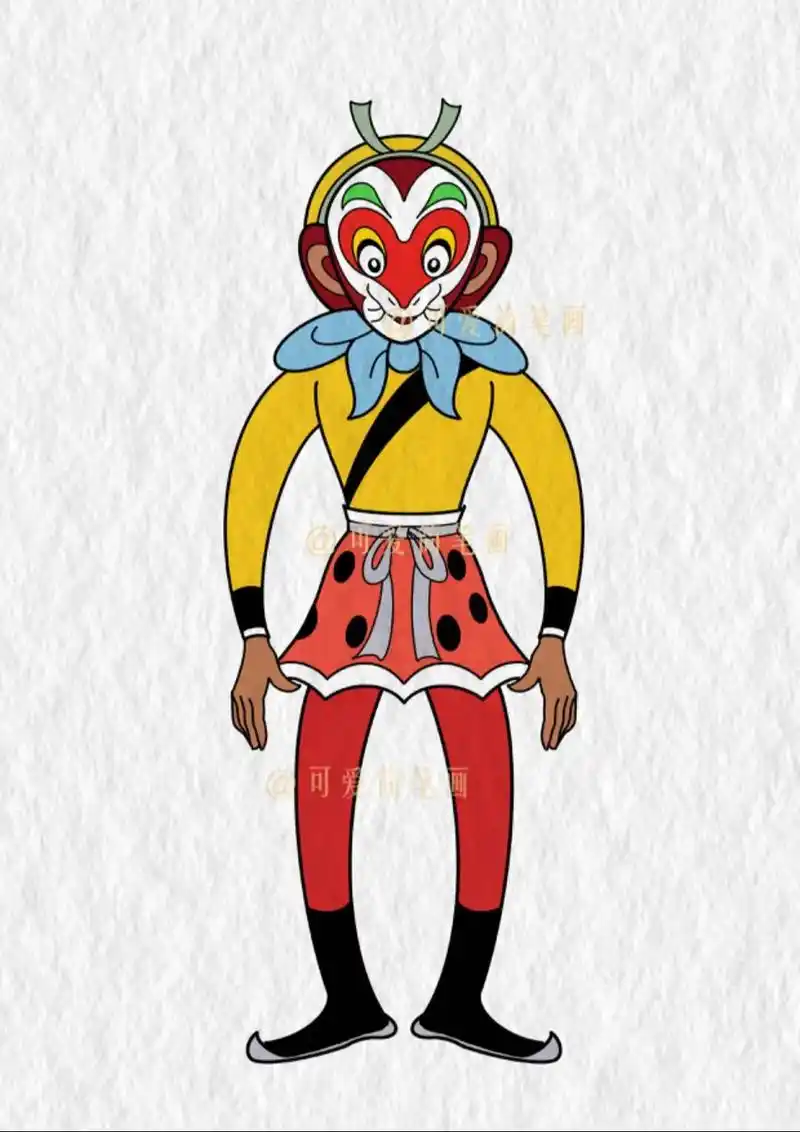 孙悟空简笔画教程.今天画猴哥,喜欢的朋友快来画吧! #西游记 - 抖音