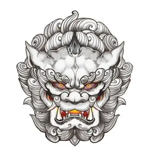 中国风纹身 唐狮纹身图案推荐