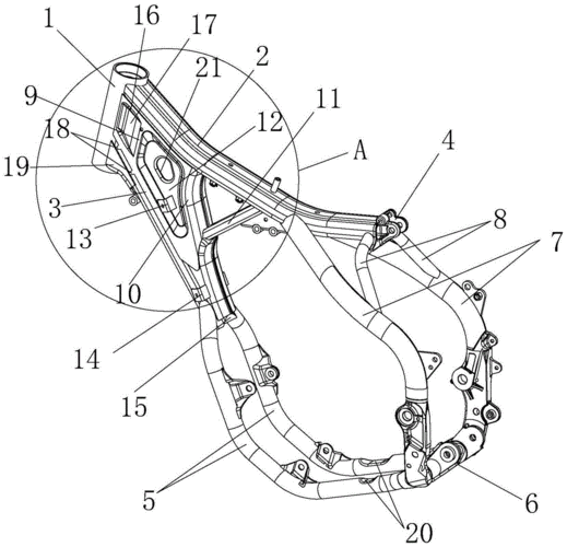 越野摩托车车架的制作方法
