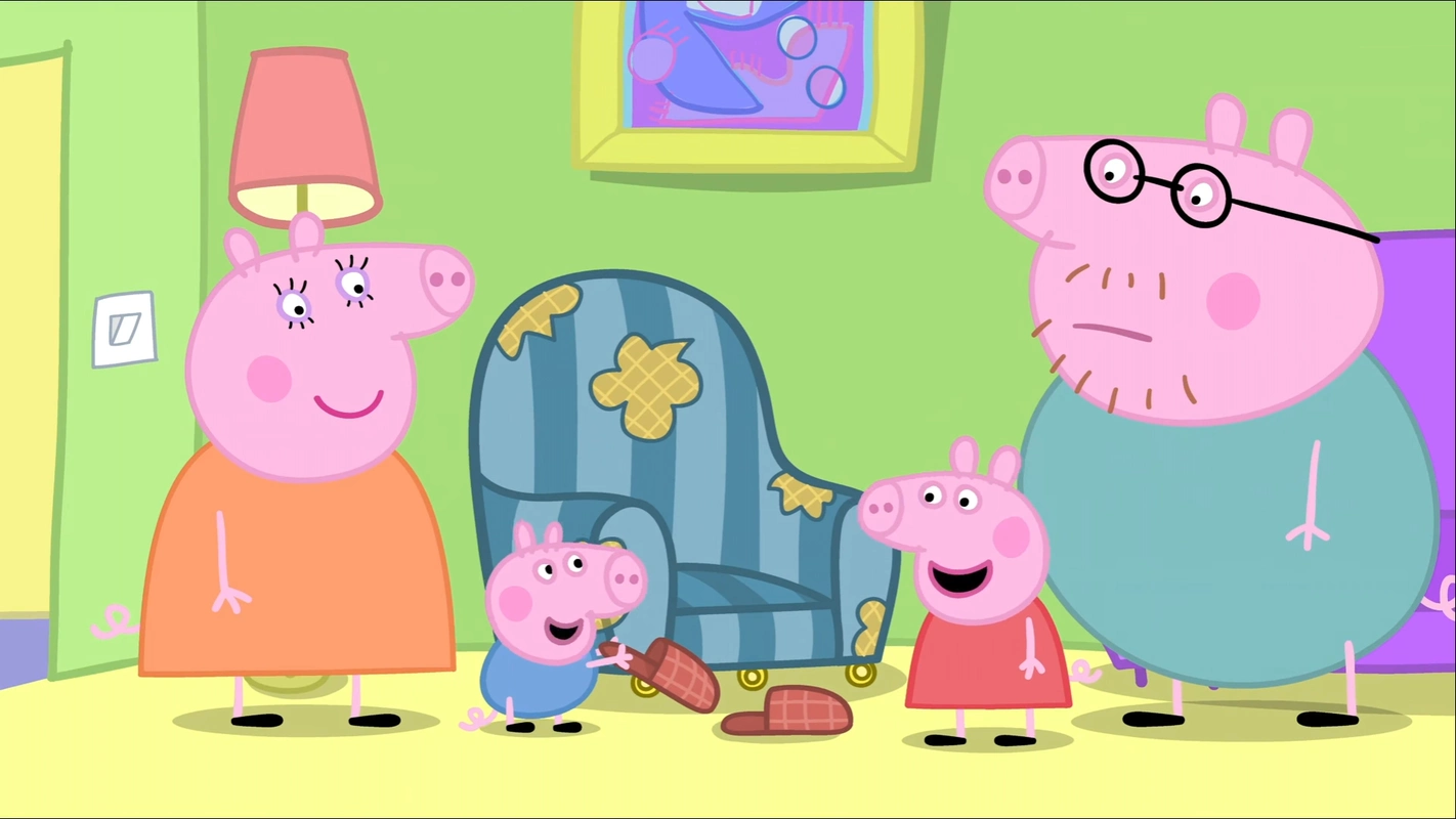 快乐的小猪佩奇一家人