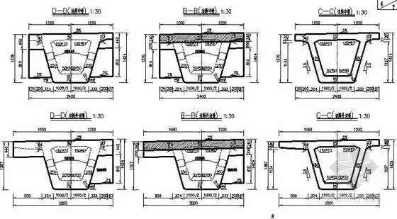 [湖北]30m装配式预应力混凝土箱梁通用图31张(斜交角15°)
