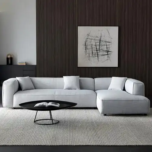 沙发北欧布艺沙发组合贵妃现代简约灰色超软大小户型布艺沙发