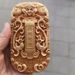 仿古大清八府巡按令牌福州巡按令金腰牌高浮雕鎏金纯铜牌子摆件