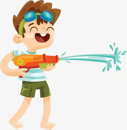 用滋水枪喷水水柱免抠素材免费下载_觅元素51yuansu.com