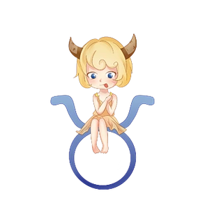 金牛女孩金牛座卡通人物金发女孩