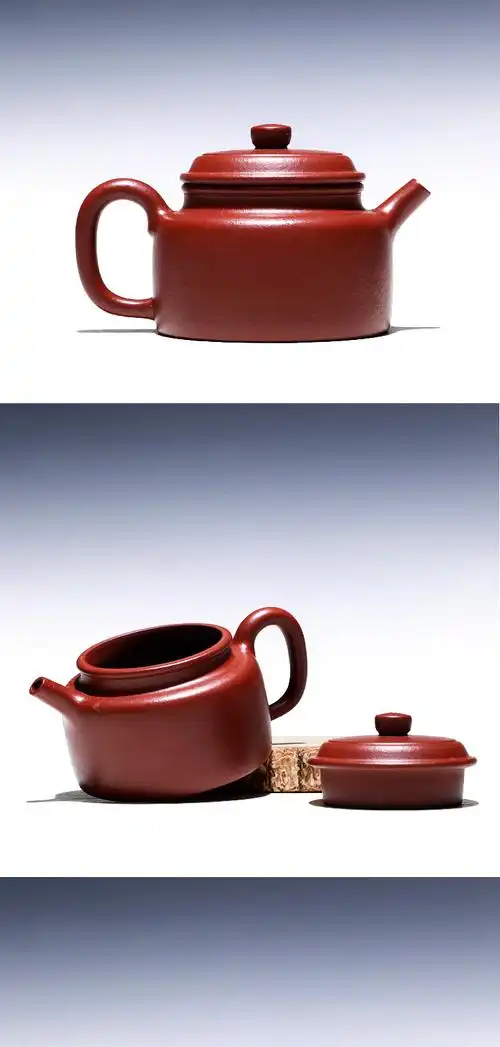 【不亦乐壶】宜兴紫砂壶吴荣华手工茶壶梨皮朱泥德钟壶140cc【图片