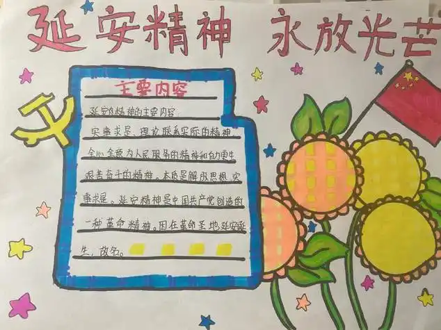 关于延安精神的小故事的手抄报 雷锋精神的手抄报