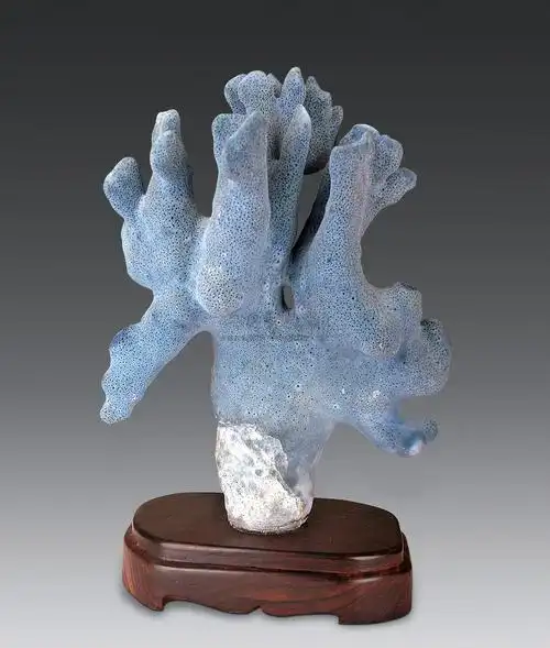 2605 民国 蓝珊瑚摆件