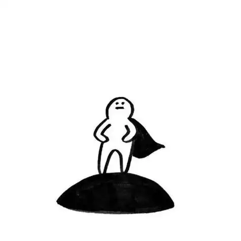 简约白净简笔画头像极简主义