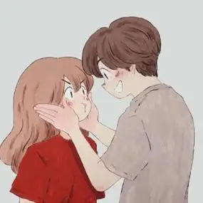 甜系恋爱捏脸情侣头像图片我超喜欢你