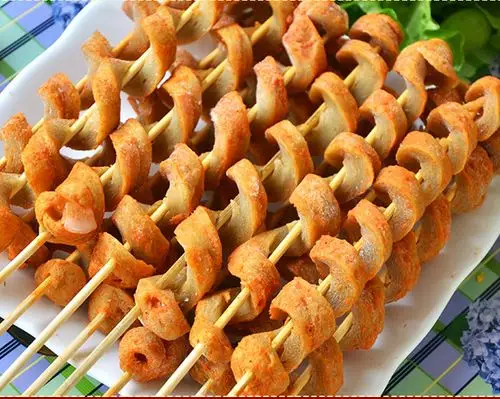 烤小面筋串 批发 烧烤 油炸 火锅配菜